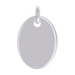 925 Sterling Silver Unisex Engravable Disc Oval Fashion Charm Pendant