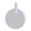 925 Sterling Silver Unisex Engravable Disc Round Fashion Charm Pendant