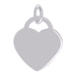 925 Sterling Silver Womens Engravable Disc Heart Charm Pendant