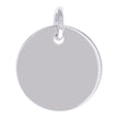 925 Sterling Silver Unisex Engravable Disc Round Fashion Charm Pendant