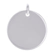 925 Sterling Silver Unisex Engravable Disc Round Fashion Charm Pendant