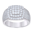925 Sterling Silver Mens 2.32ct Moissanite Square Head Fashion Ring 9 - SLV-129854
