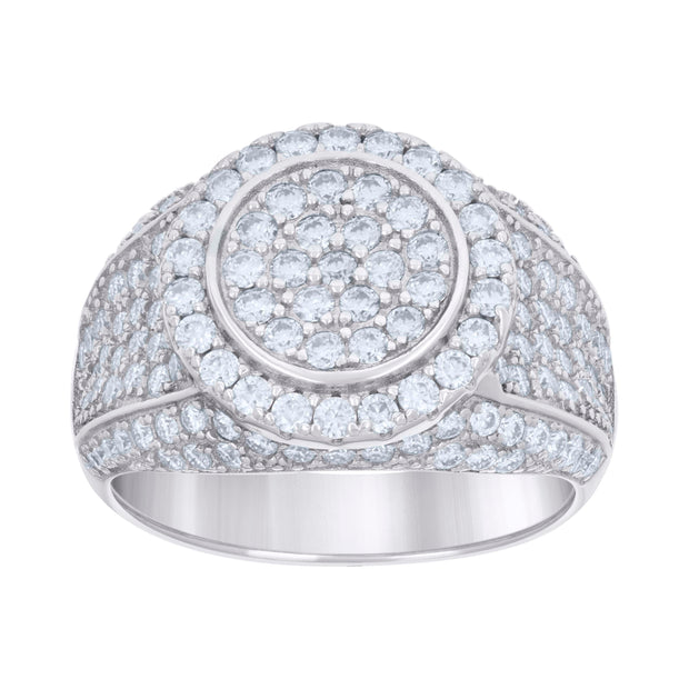 925 Sterling Silver Mens 2.67ct Moissanite Fashion Ring Size 7