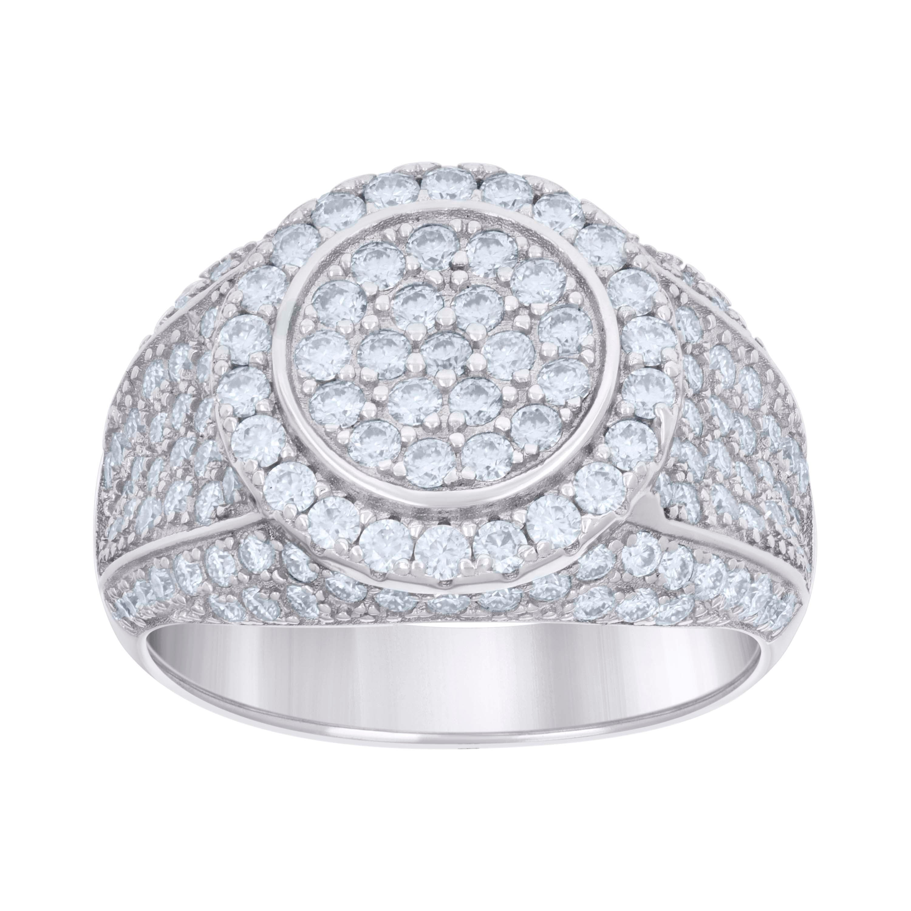 925 Sterling Silver Mens 2.67ct Moissanite Fashion Ring Size 8 - SLV-129859