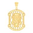 14Kt Yellow Gold Mens Jesus Religious Charm Pendant
