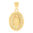 14Kt Yellow Gold Womens Guadalupe Religious Charm Pendant