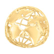 14Kt Yellow Gold Mens World Map Globe Ring