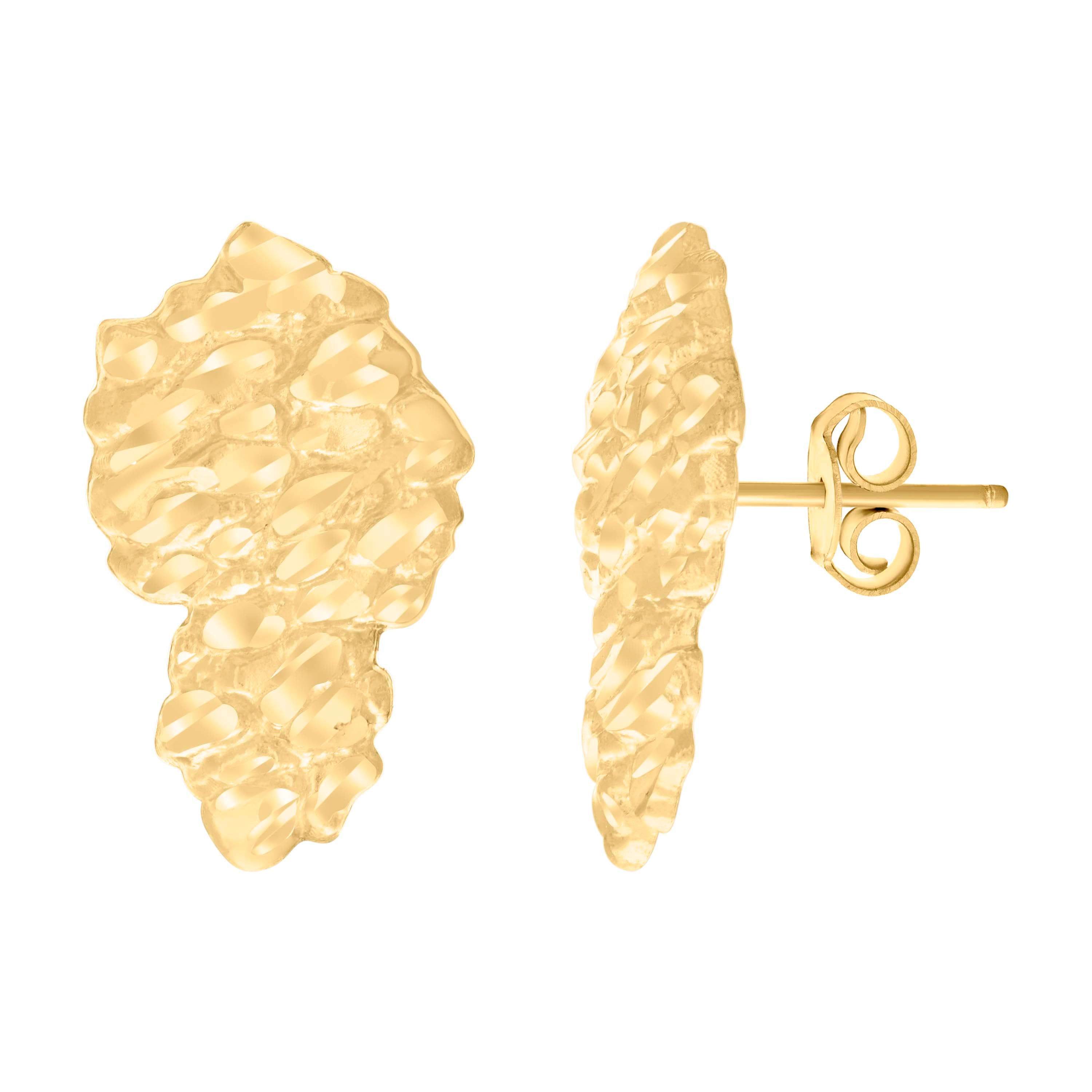 10kt Yellow Gold Womens Fashion Stud Earrings