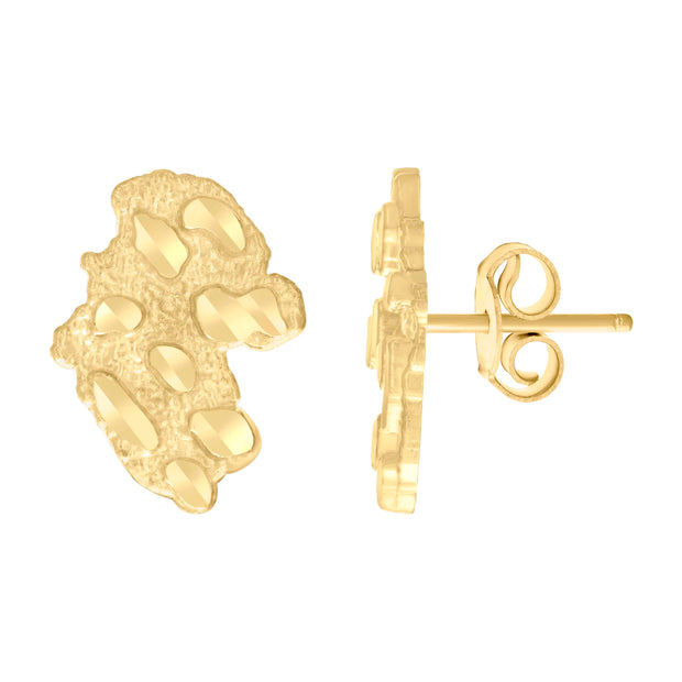 10kt Yellow Gold Womens Fashion Stud Earrings