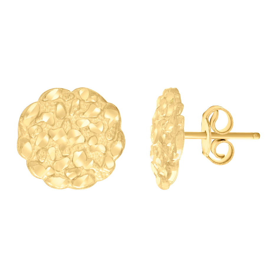 10kt Yellow Gold Womens Fashion Stud Earrings
