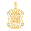 10kt Yellow Gold Mens Jesus Religious Charm Pendant