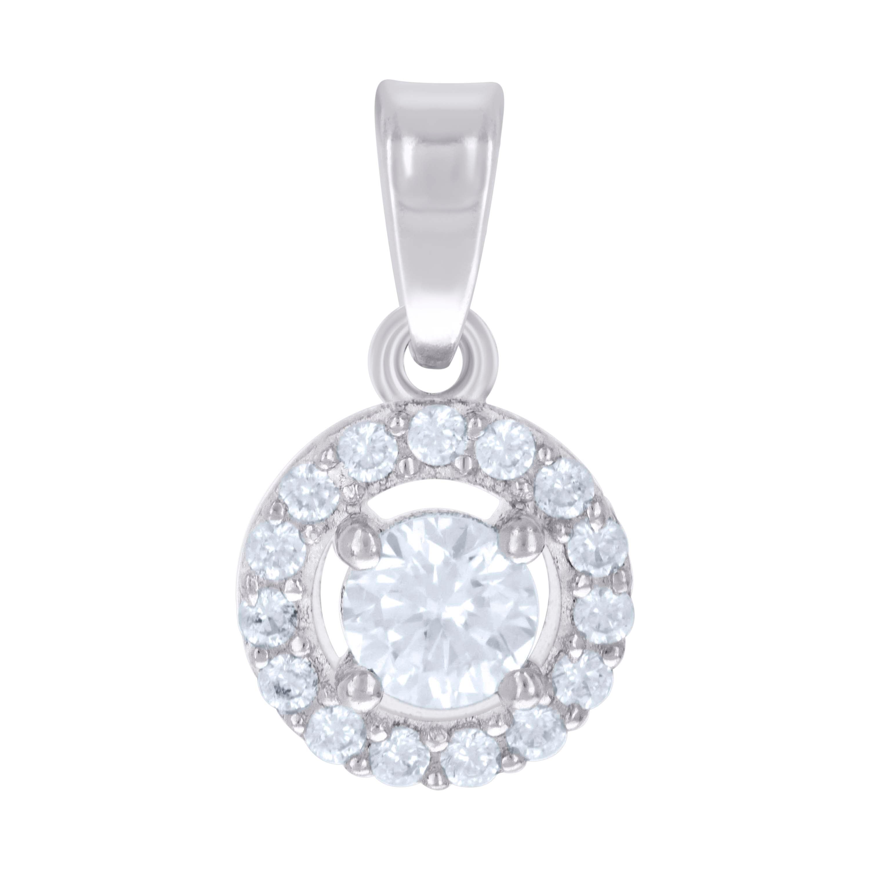 925 Sterling Silver Womens Cubic-Zirconia Fashion Charm Pendant