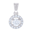 925 Sterling Silver Womens Cubic-Zirconia Fashion Charm Pendant