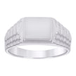925 Sterling Silver Mens Square Head Fashion Ring Size 10 - SLV-130024