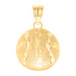 10kt Yellow Gold Mens Basket Ball Sports Charm Pendant