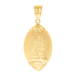 10kt Yellow Gold Mens Football/Rugby Sports Charm Pendant