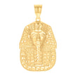 10kt Yellow Gold Mens Pharaoh Egyptian Charm Pendant