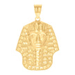 10kt Yellow Gold Mens Pharaoh Egyptian Charm Pendant