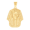 10kt Yellow Gold Mens Pharaoh Egyptian Charm Pendant