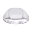 925 Sterling Silver Unisex Square Head Signet Ring Size 7
