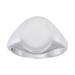 925 Sterling Silver Unisex Oval Head Signet Ring Size 8 - SLV-130081