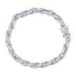 925 Sterling Silver 6.25ct Moissanite 6mm Twisted Rope Chain Bracelet Size 7.5 Inches 