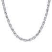 925 Sterling Silver 18.59ct Moissanite 6mm Twisted Rope Chain Necklace Size 22 Inches  - SLV-130095