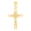 10kt Yellow Gold Womens Mens Unisex Jesus Crucifix Cross Religious Charm Pendant