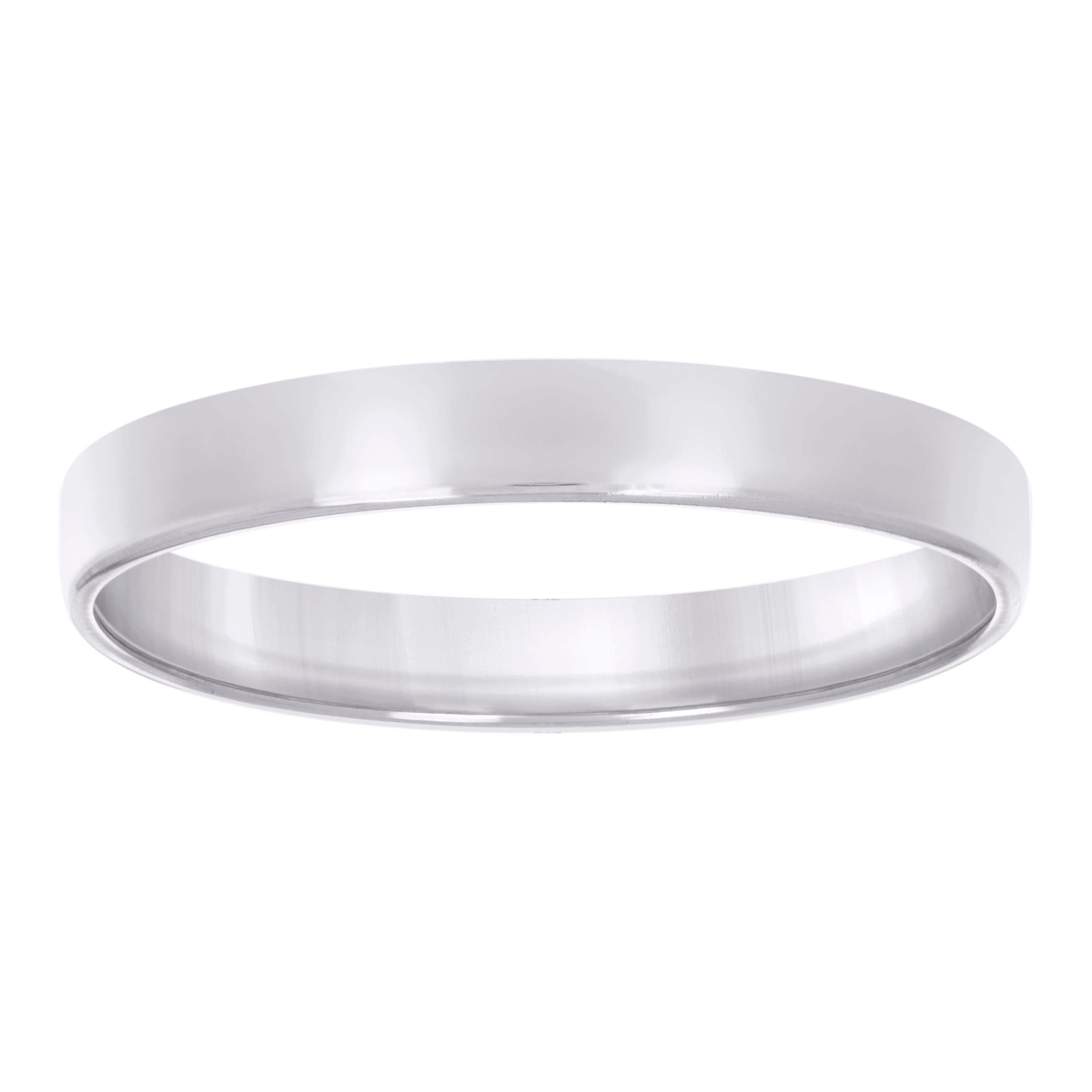 925 Sterling Silver Unisex 4mm Comfort Fit Flat Wedding Band Ring Size 5