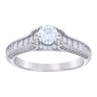 925 Sterling Silver Womens 1.39ct Moissanite Engagement Ring Size 8 - SLV-130304