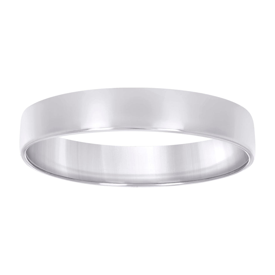 925 Sterling Silver Unisex 5mm Comfort Fit Flat Wedding Band Ring Size 13 - SLV-130310