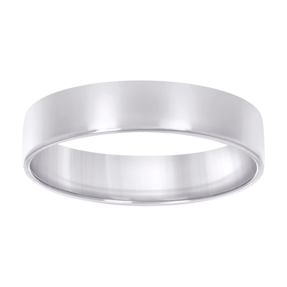 925 Sterling Silver Unisex 6mm Comfort Fit Flat Wedding Band Ring Size 13 - SLV-130324