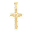 10kt Yellow Gold Womens Mens Unisex Cross Religious Charm Pendant