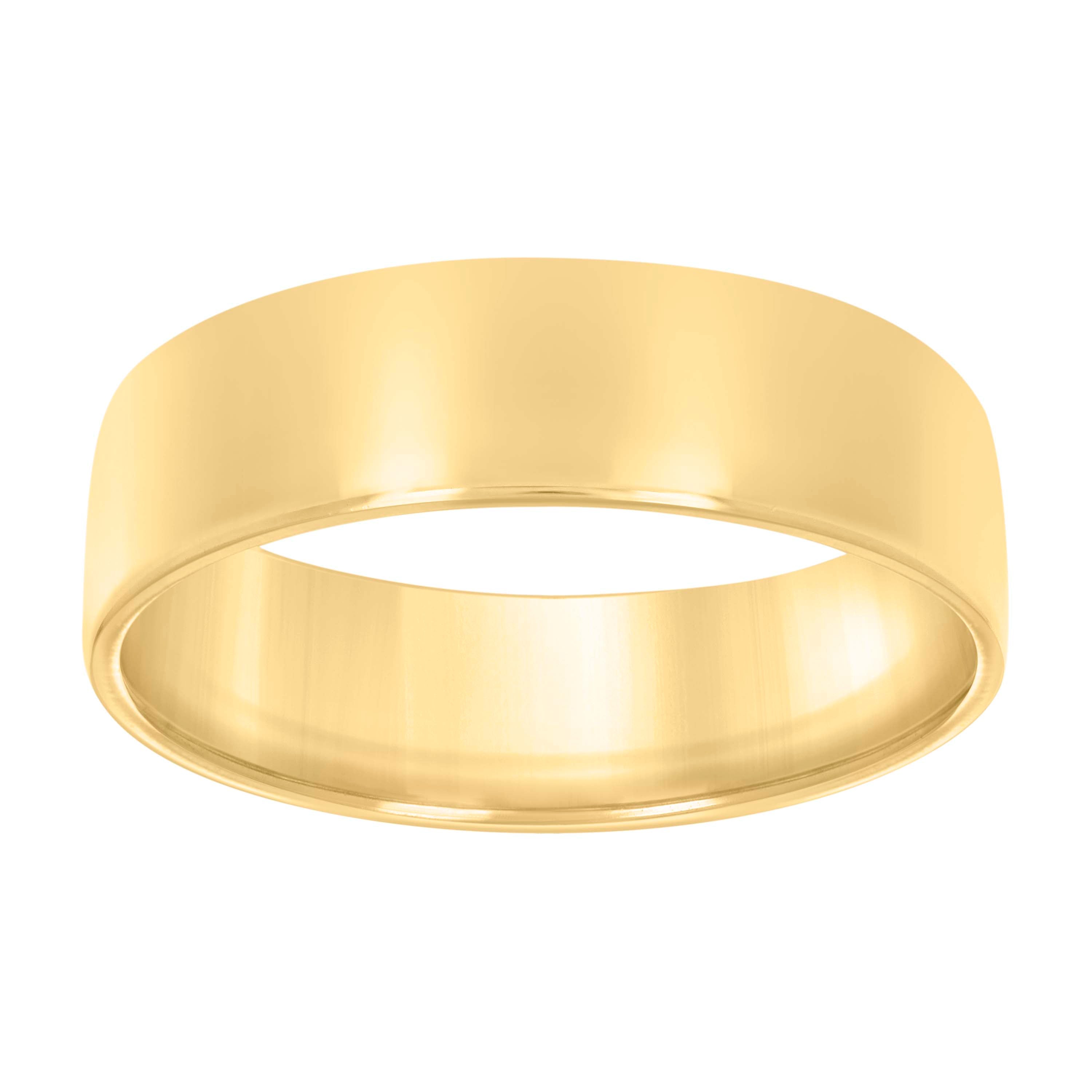 925 Sterling Silver Yellow-tone Mens Comfort Fit Wedding Band 8mm Ring Size 11 - SLV-130408