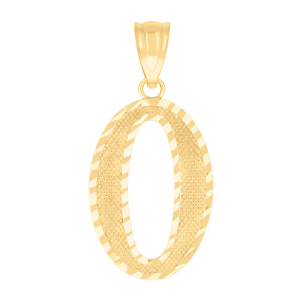 10Kt Gold Number "0" Pendant