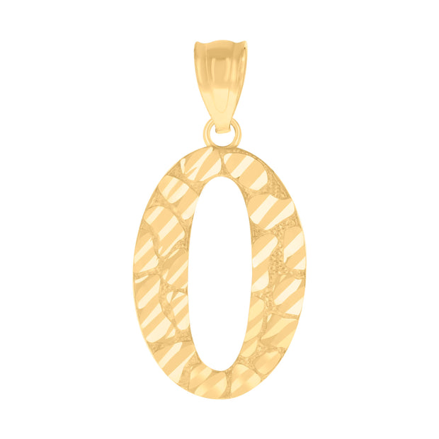 10Kt Gold Number "0" Pendant