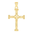 10kt Yellow Gold Womens Mens Unisex Cross Religious Charm Pendant