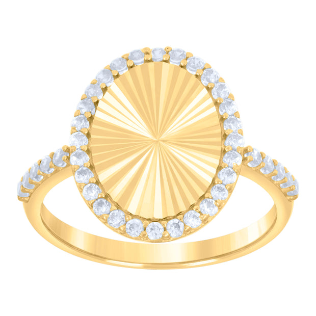 10Kt Gold Cz Ring