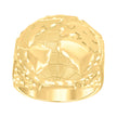 14kt Yellow Gold Mens Globe Map Ring