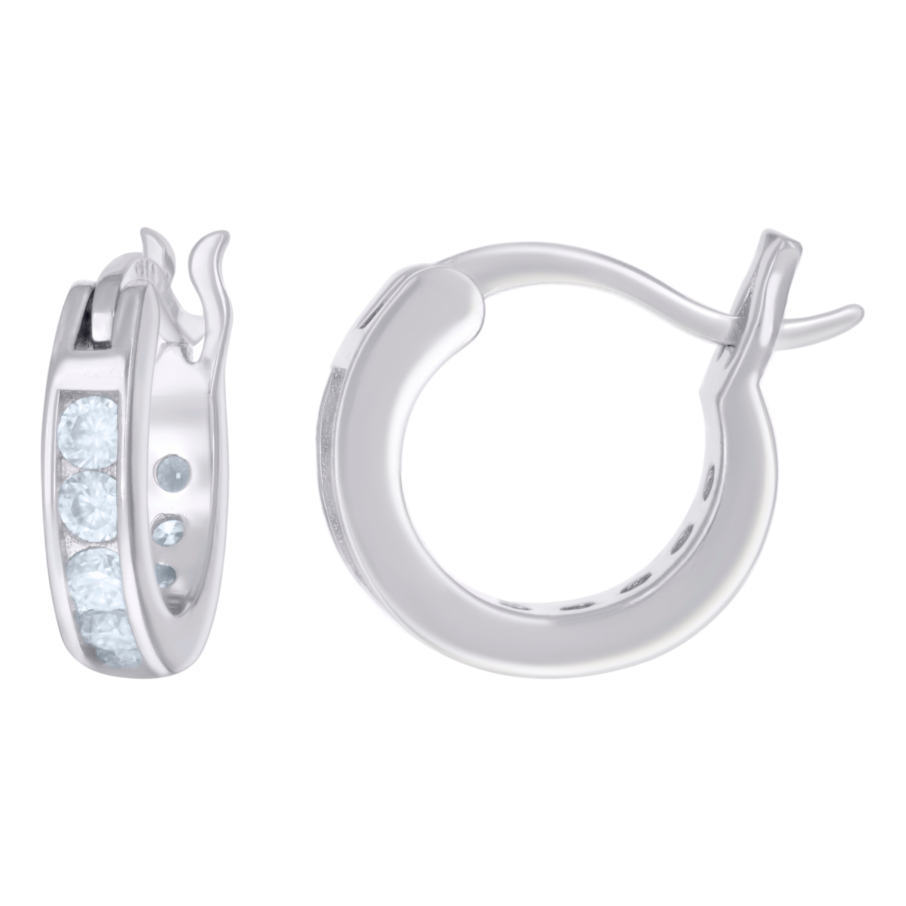 925 Sterling Silver Womens 12mm Moissanite Stone 0.72Ct Hoop Earrings