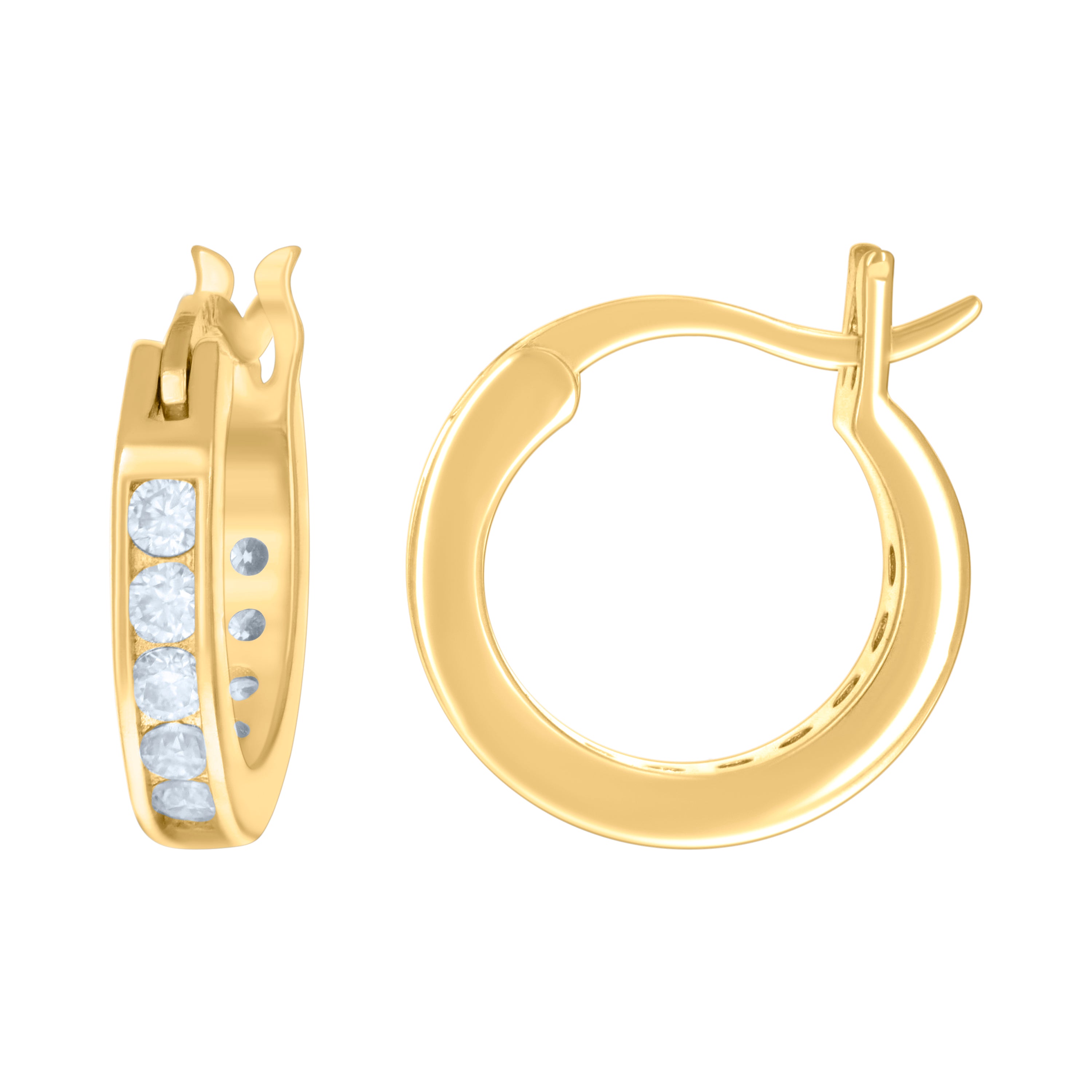 925 Sterling Silver Womens 14mm Moissanite Stone 0.88Ct Hoop Earrings