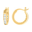 925 Sterling Silver Womens 14mm Moissanite Stone 0.88Ct Hoop Earrings