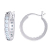 925 Sterling Silver Womens 16mm Moissanite Stone 1.20Ct Hoop Earrings