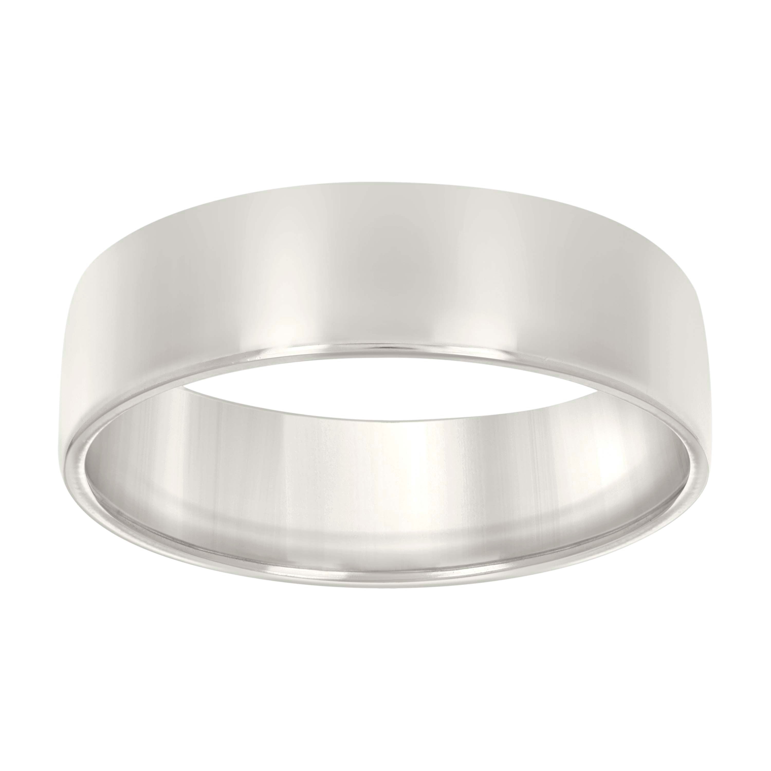 925 Sterling Silver Mens Comfort Fit Wedding Band 8mm Ring Size 14 - SLV-130596