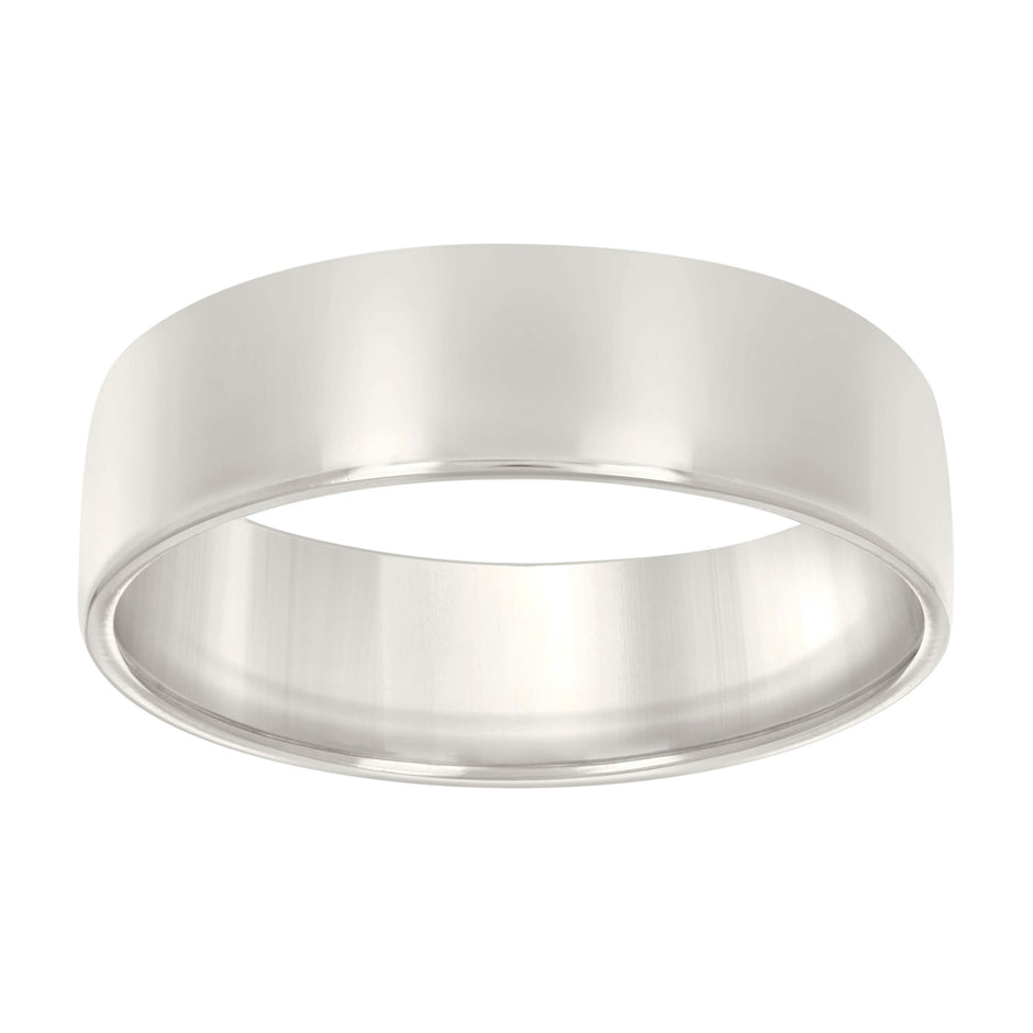 925 Sterling Silver Mens Comfort Fit Wedding Band 8mm Ring Size 14 - SLV-130596