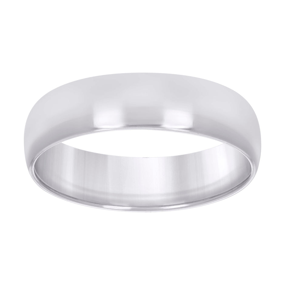 925 Sterling Silver Unisex 7mm Comfort Fit Domed Wedding Band Ring Size 13 - SLV-130655