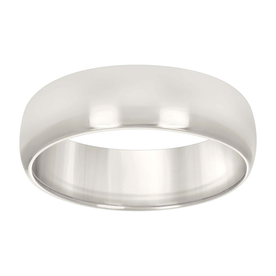 925 Sterling Silver Mens Comfort Fit Wedding Band 8mm Ring Size 6 - SLV-130665
