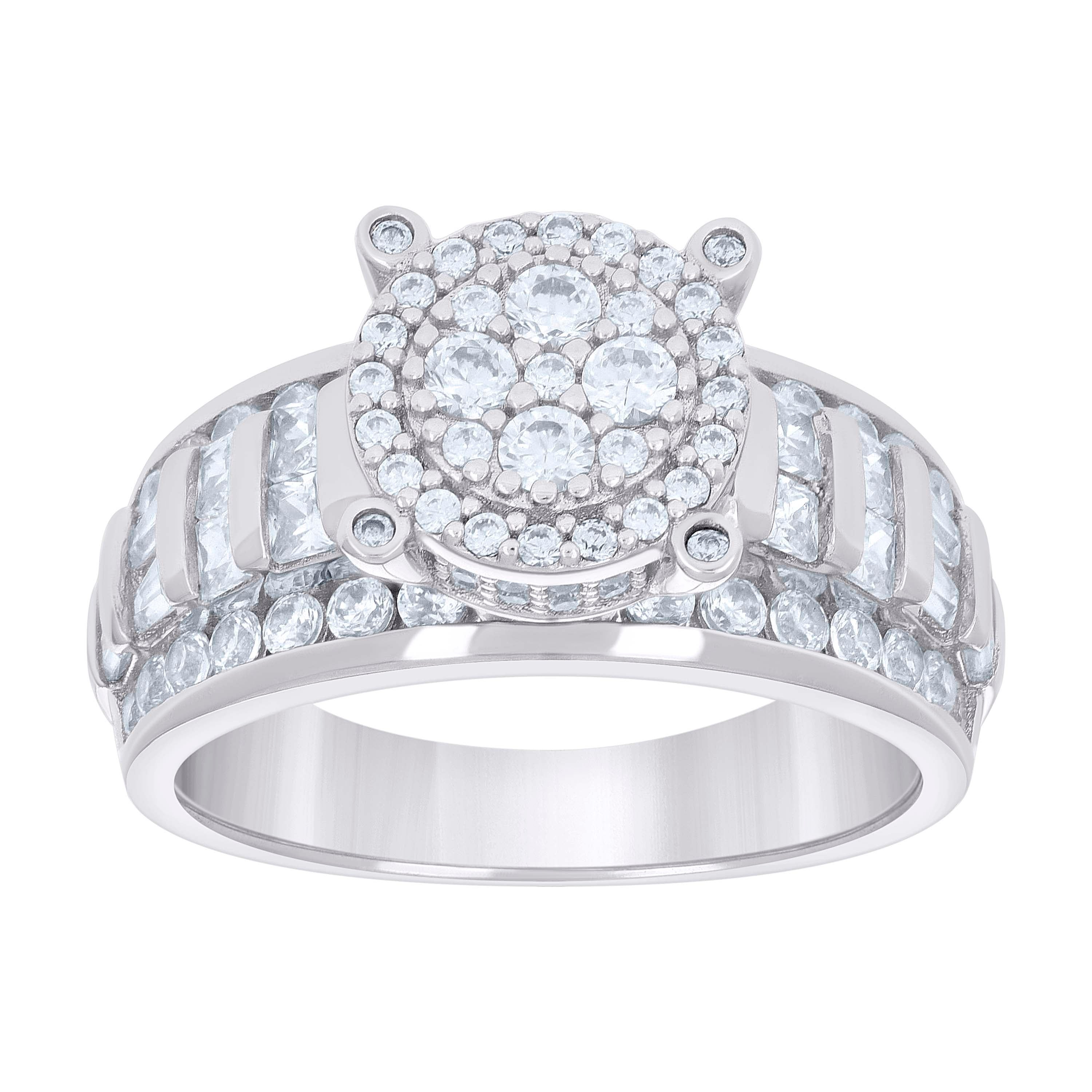 925 Sterling Silver Womens Cubic-Zirconia Fashion Ring Size 8 - SLV-131239