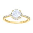10kt Yellow Gold Womens Cubic-Zirconia Fashion Ring