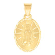 10kt Yellow Gold Womens Oval Guadalupe Religious Charm Pendant 